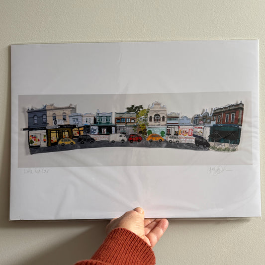 A3 Print -Little Red Car