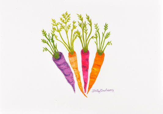 4 Close Carrots - framed