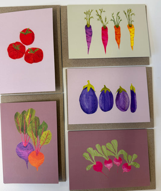 5 Card Colourful Vegetables collection