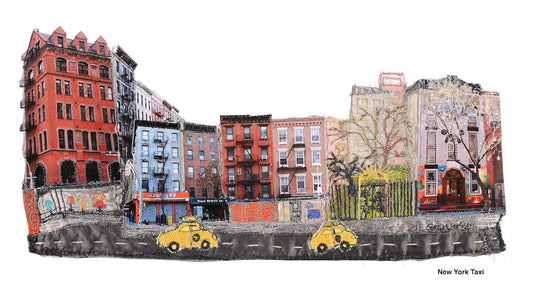 New York taxi A3 print